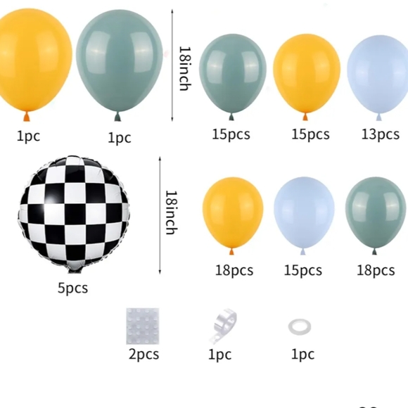 BNWT Unused Race Car Theme Balloon set - Picture 2 of 7